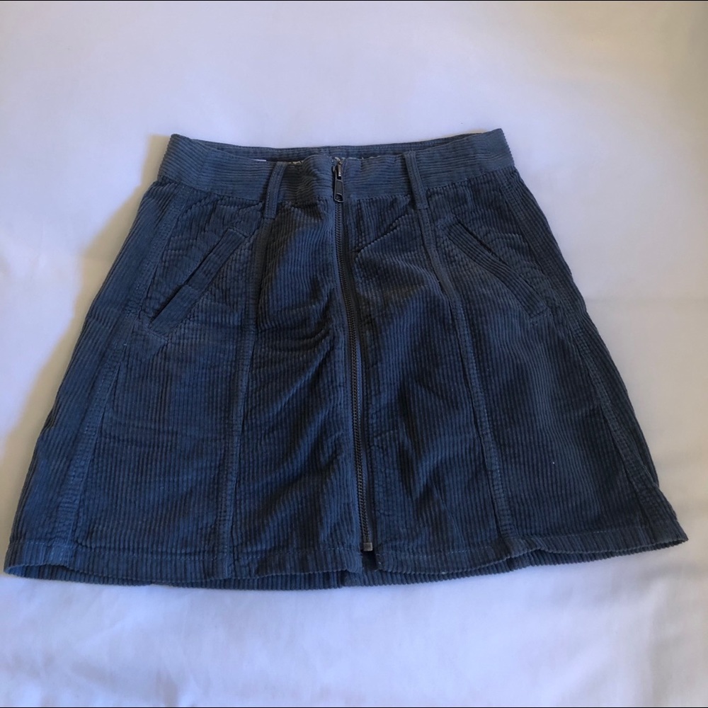 Blue corduroy skirt